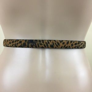 LEOPARD BUTTON ELASTIC BELT GOLD